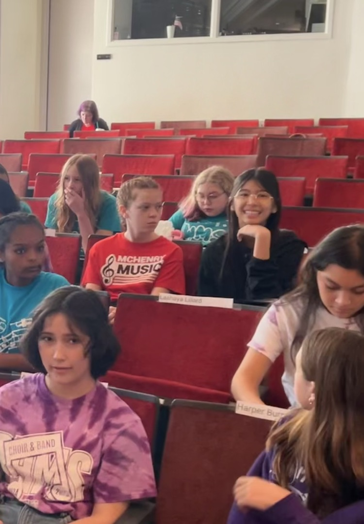 choir students waiting to start