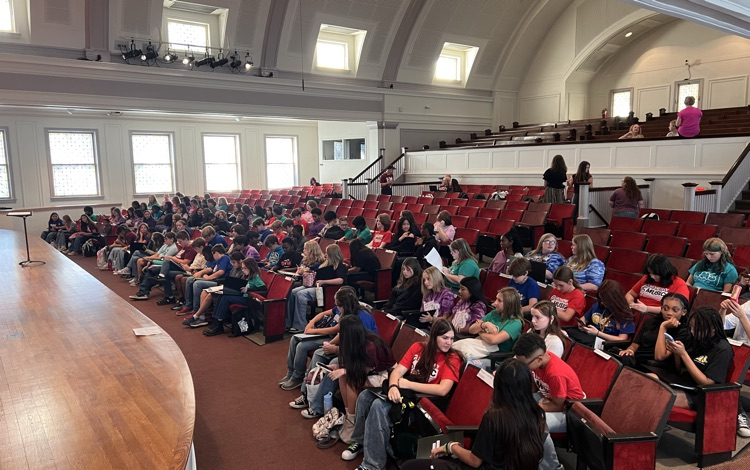 choir students waiting to start