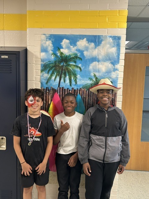 Group of students enjoying block party