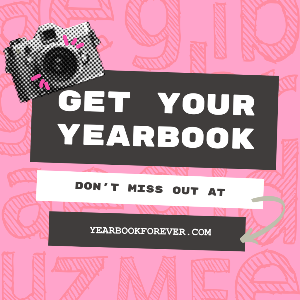 Pink and Charcoal Collage School PublicationYearbook Promote My School Club Social Media