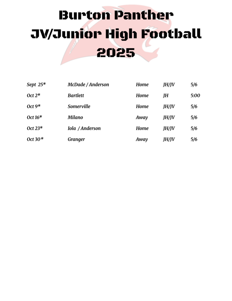 Football Schedules