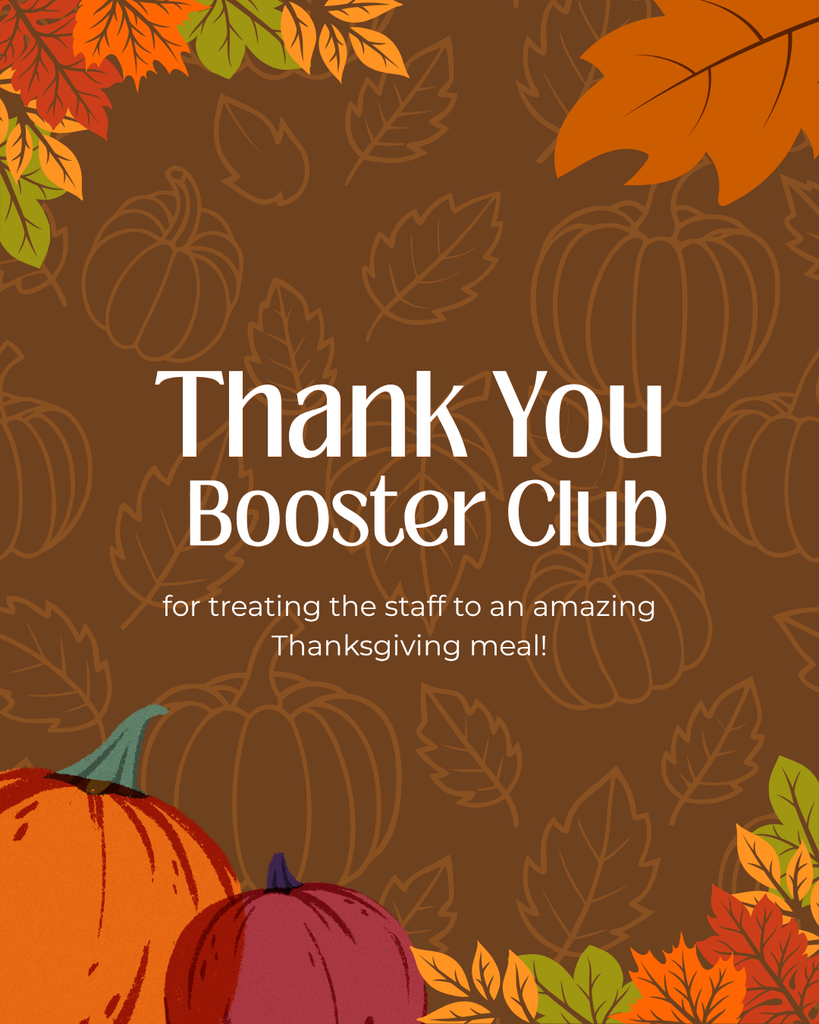 Booster Club Thank you 