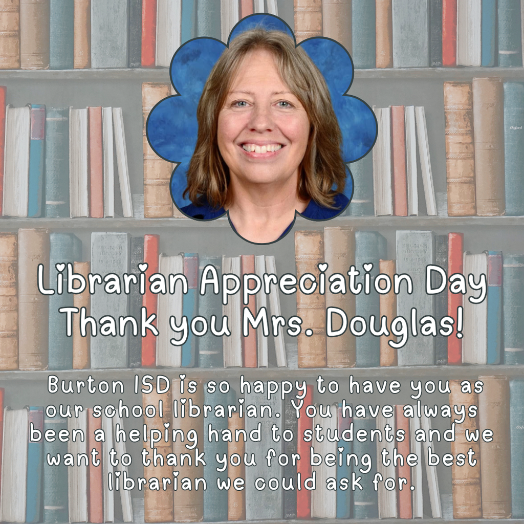 book covered page with image of a lady detailing thank you for work as the district librarian.