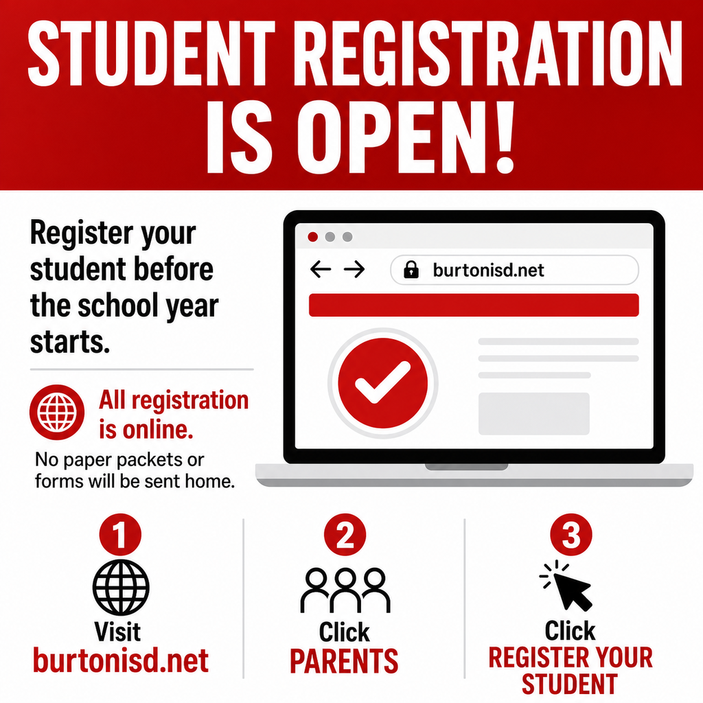 Register Your Student for the upcoming school year!
