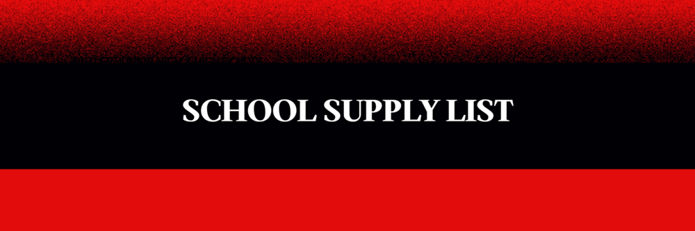 School Supply List Header