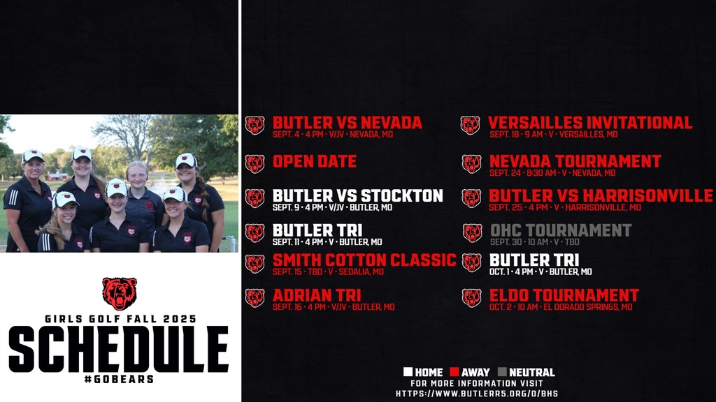 HS Girls Golf Schedule