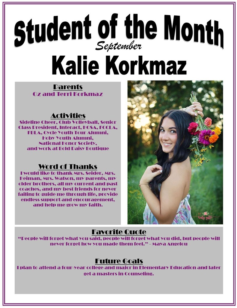 SOTM Kalie Korkmza