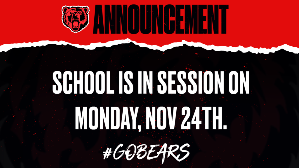 School is in session on Monday, November 24th.