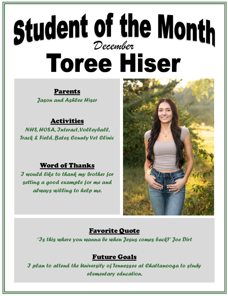 Toree Hiser December