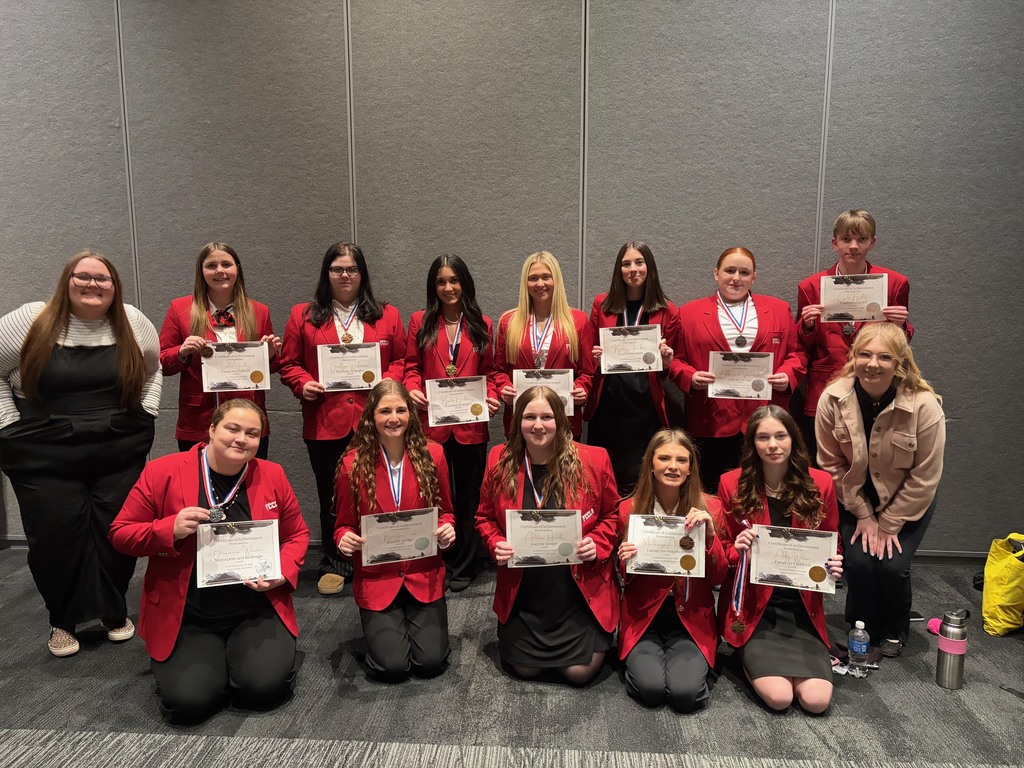 Butler High School FCCLA Students pictured with their awards