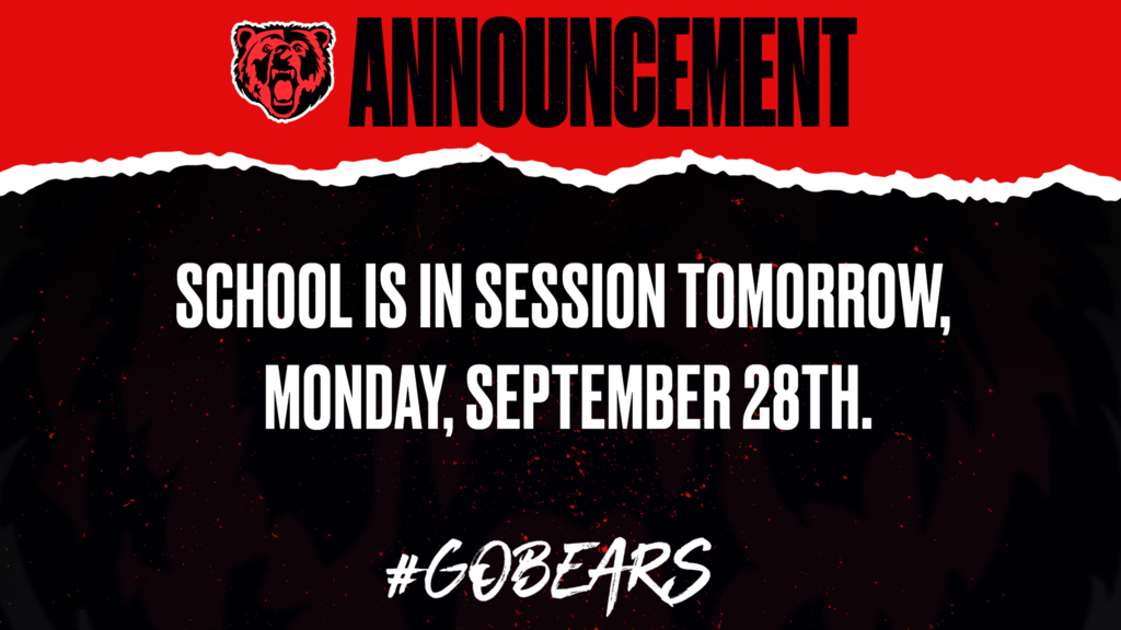 School In Session Tomorrow!