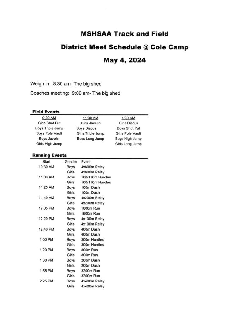 CC Track Meet