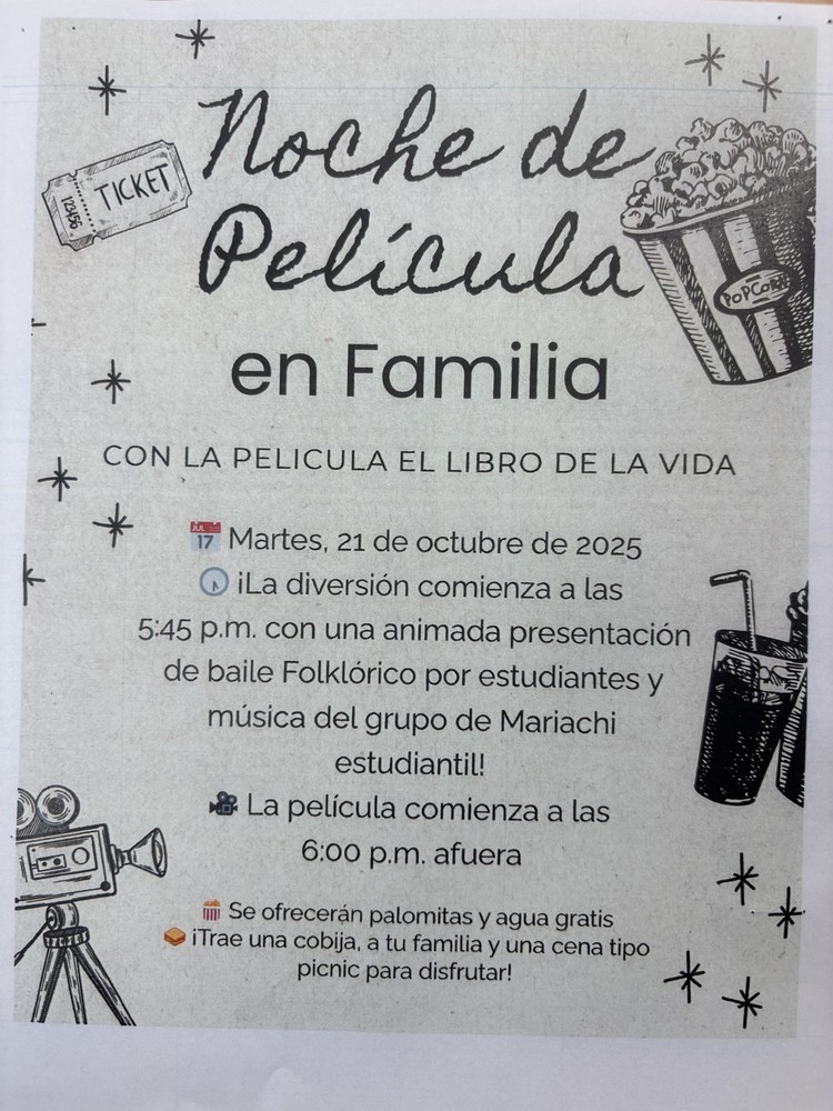 Movie Night Flyer Spanish