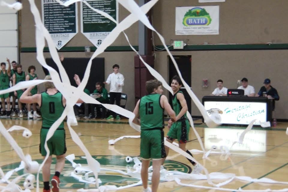 toilet paper reigning down