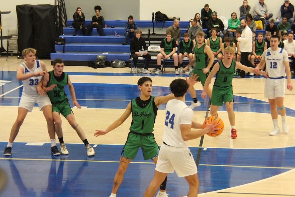 Boys Basketball playing defense