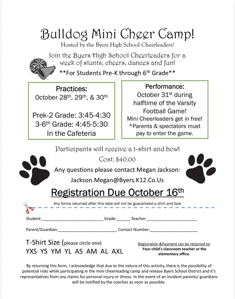 cheer camp sign up sheet