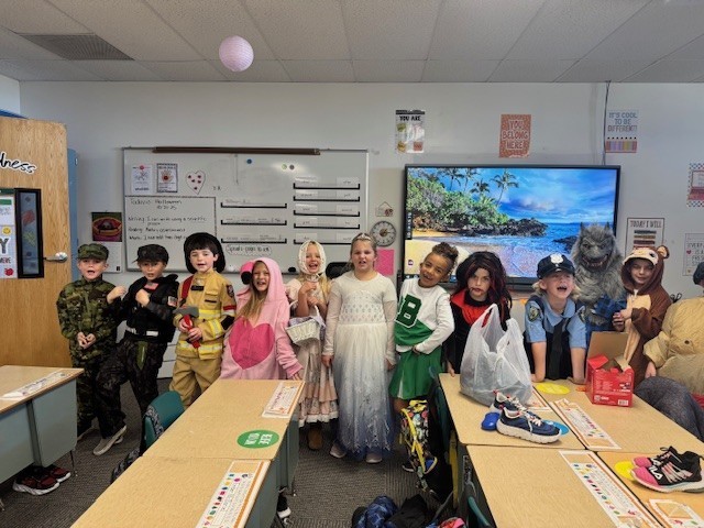 Halloween students dressed up