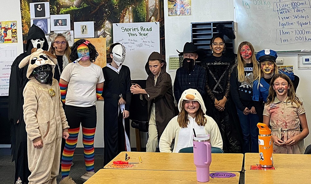 Halloween students dressed up