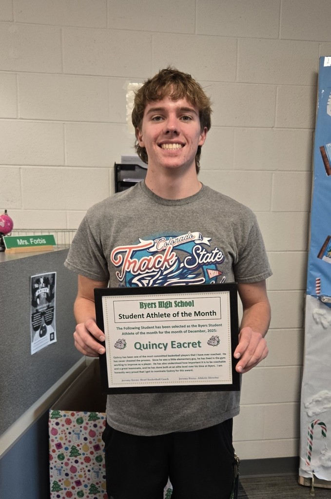 Quincy Eacret- Student Athlete of the Month