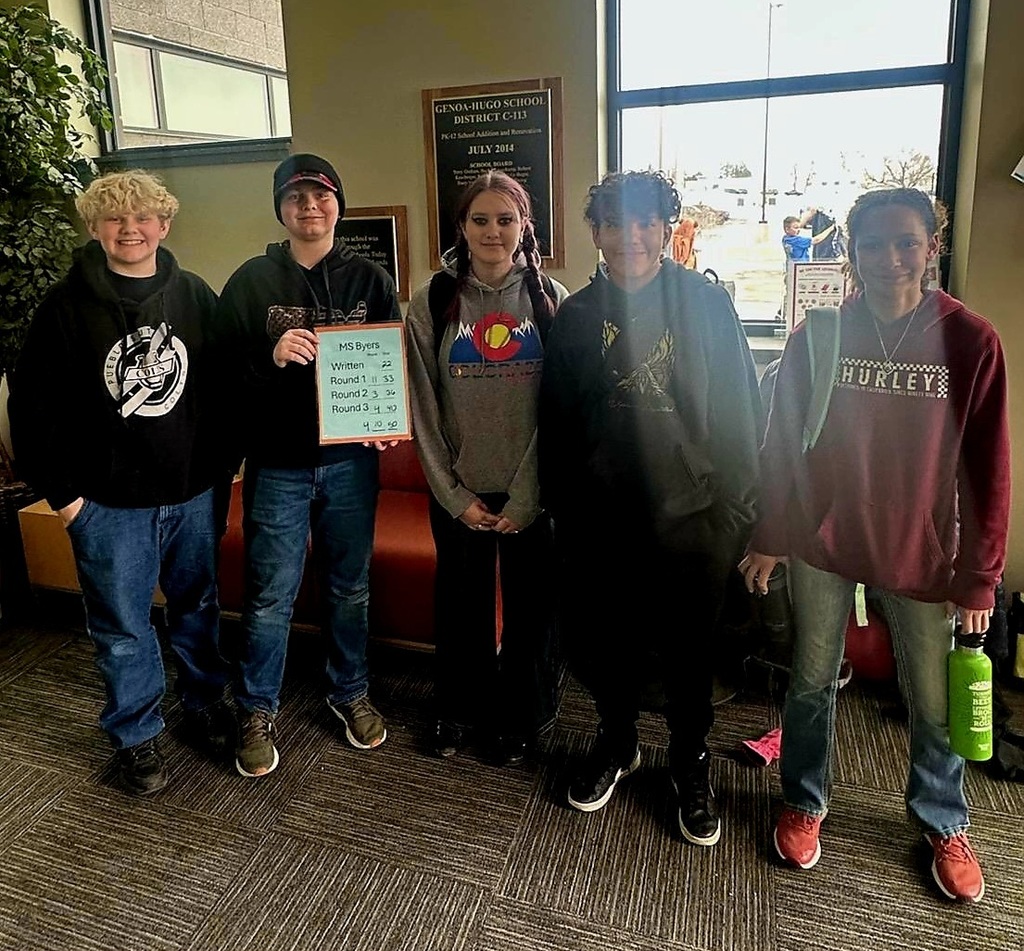 JH knowledge bowl 3rd place