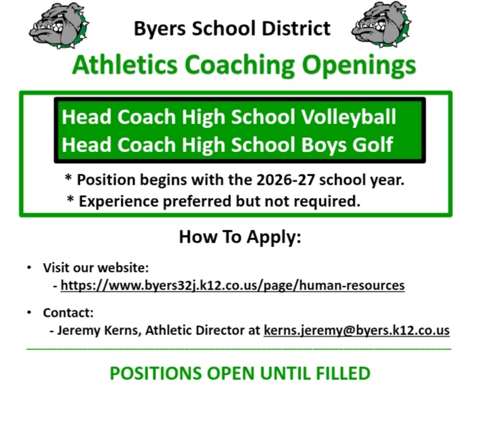 golf and volleyball jobs posting