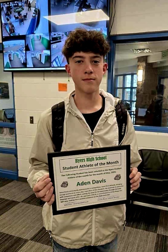 Aden D Student athlete of the month