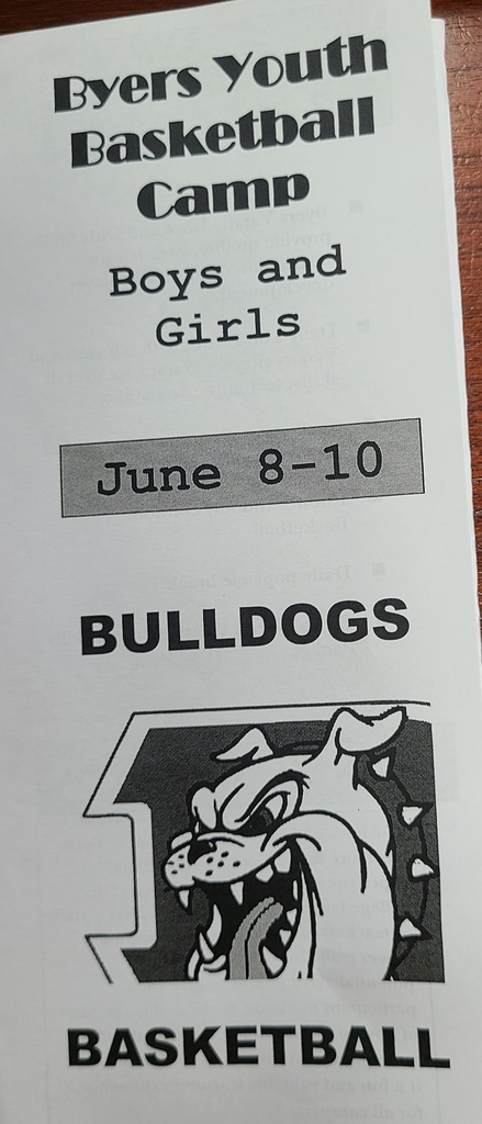 Front of flier for youth camp