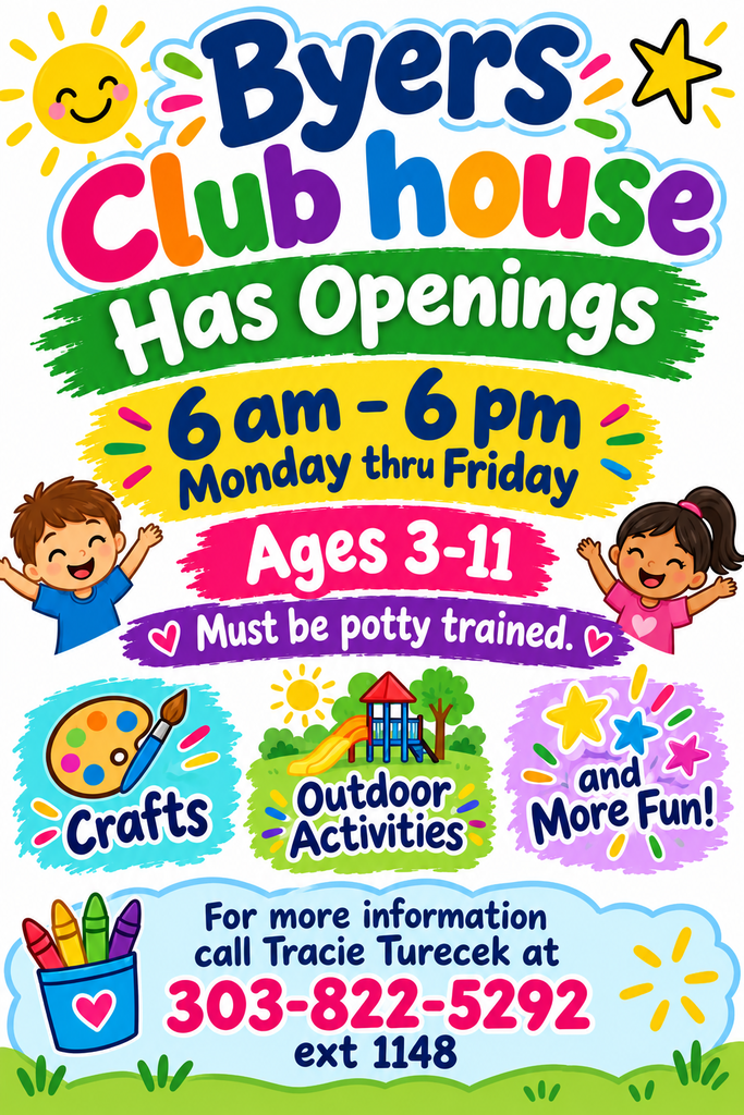 Byers club house with children on it 