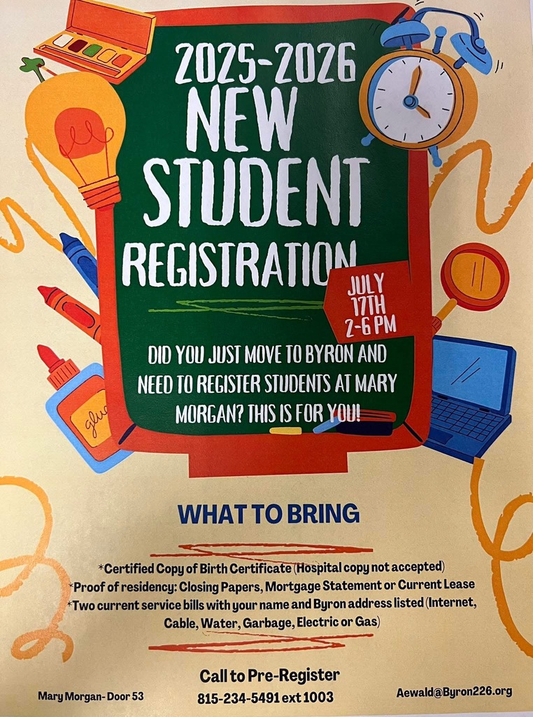 2025-2026 New Student Registration Flyer