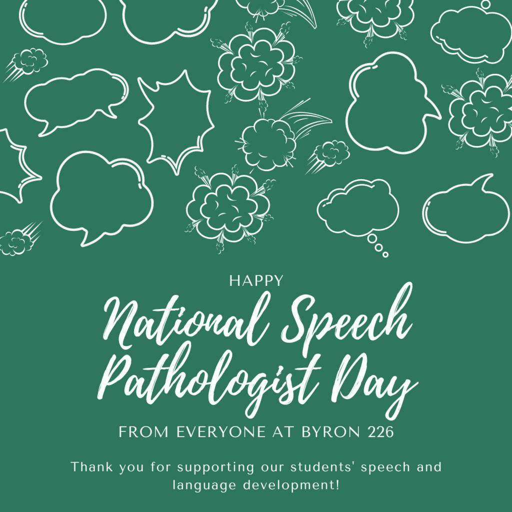 Speech Path Day - chalkboard background with speech bubbles