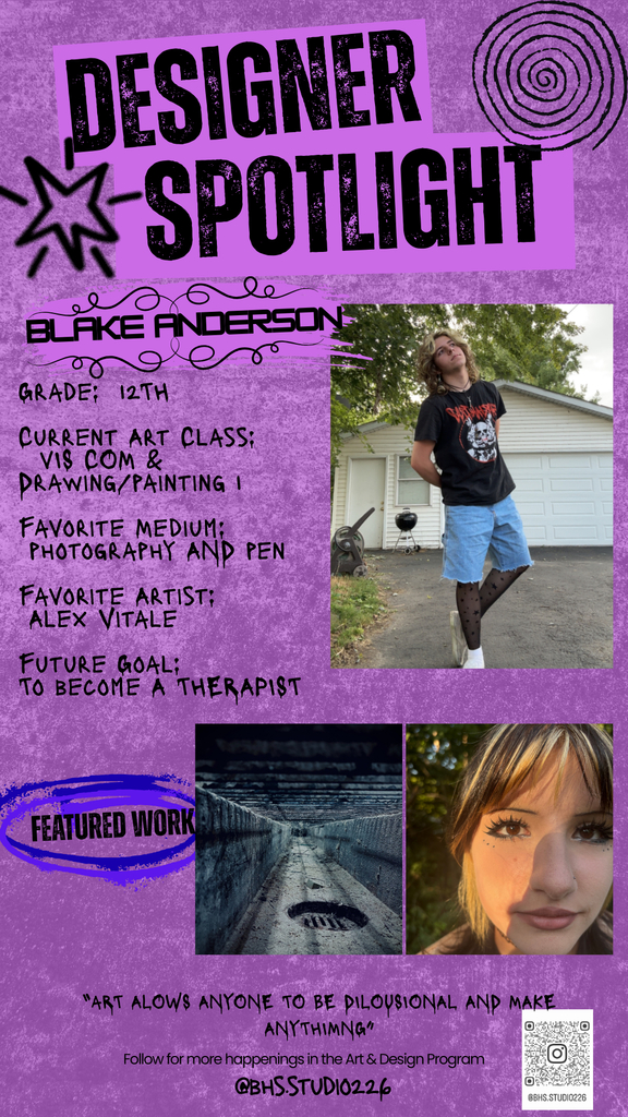 Blake Anderson Artist Spotlight Page