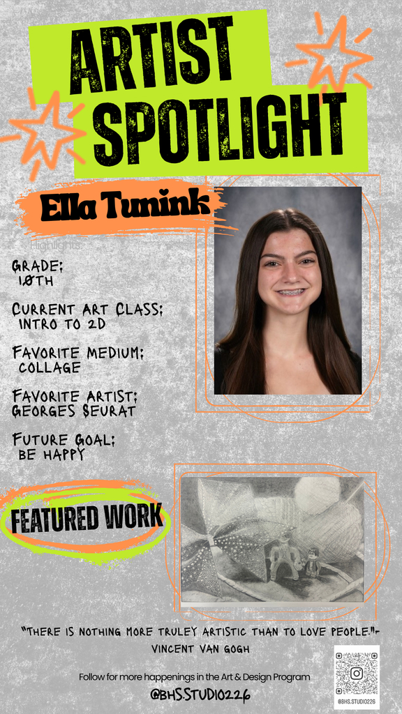 Ella Tunink Artist Spotlight Page