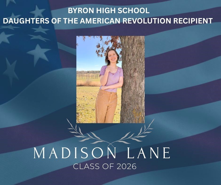 Daughters of the American Revolution Recipient, Madison Lane
