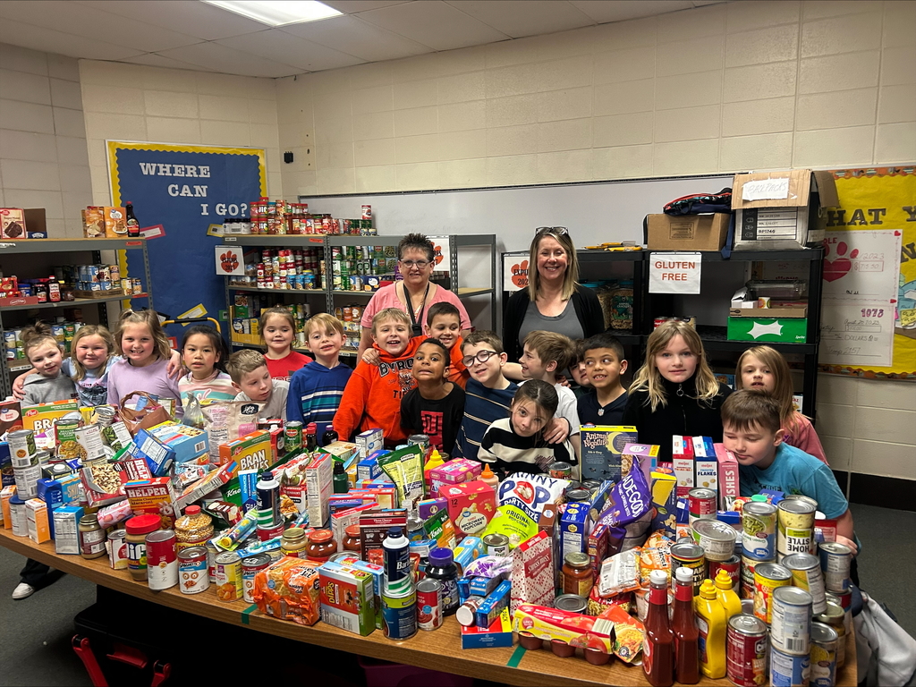 2nd Graders helping with collection and donating to the Byron Schools Food Pantry