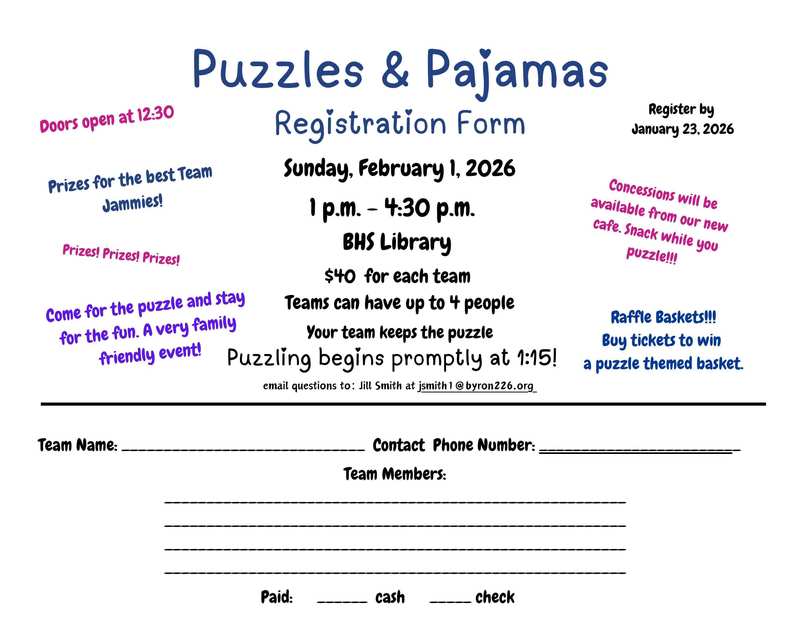 Puzzle & Pajamas Materials