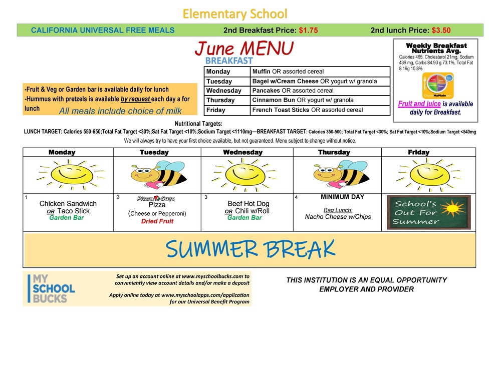June Menu