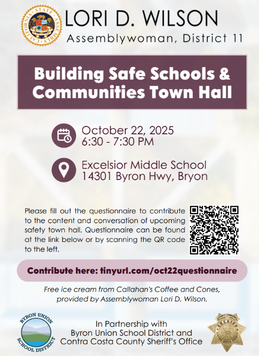 Community Town Hall Oct 22 6:30-7:30 at EMS