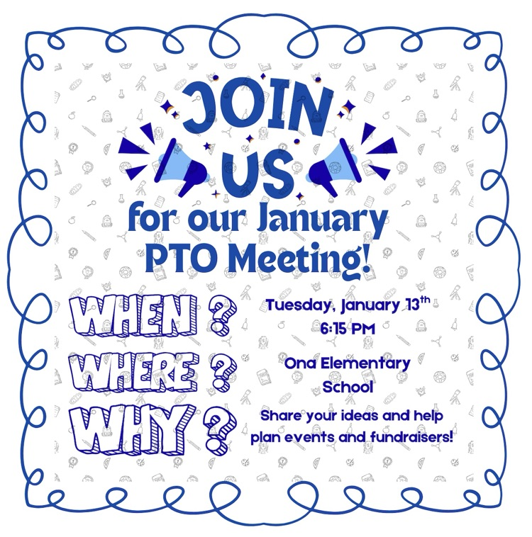 PTO Meeting 1-13-26 6:15 PM