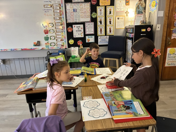 Mrs D’s 3rd graders working hard during Reading.