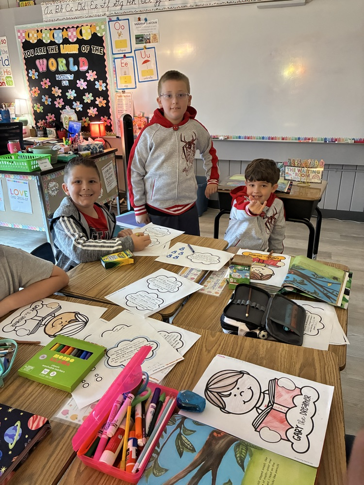 Mrs D’s 3rd graders working hard during reading class,