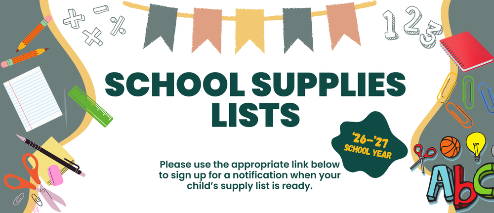School Supplies Lists