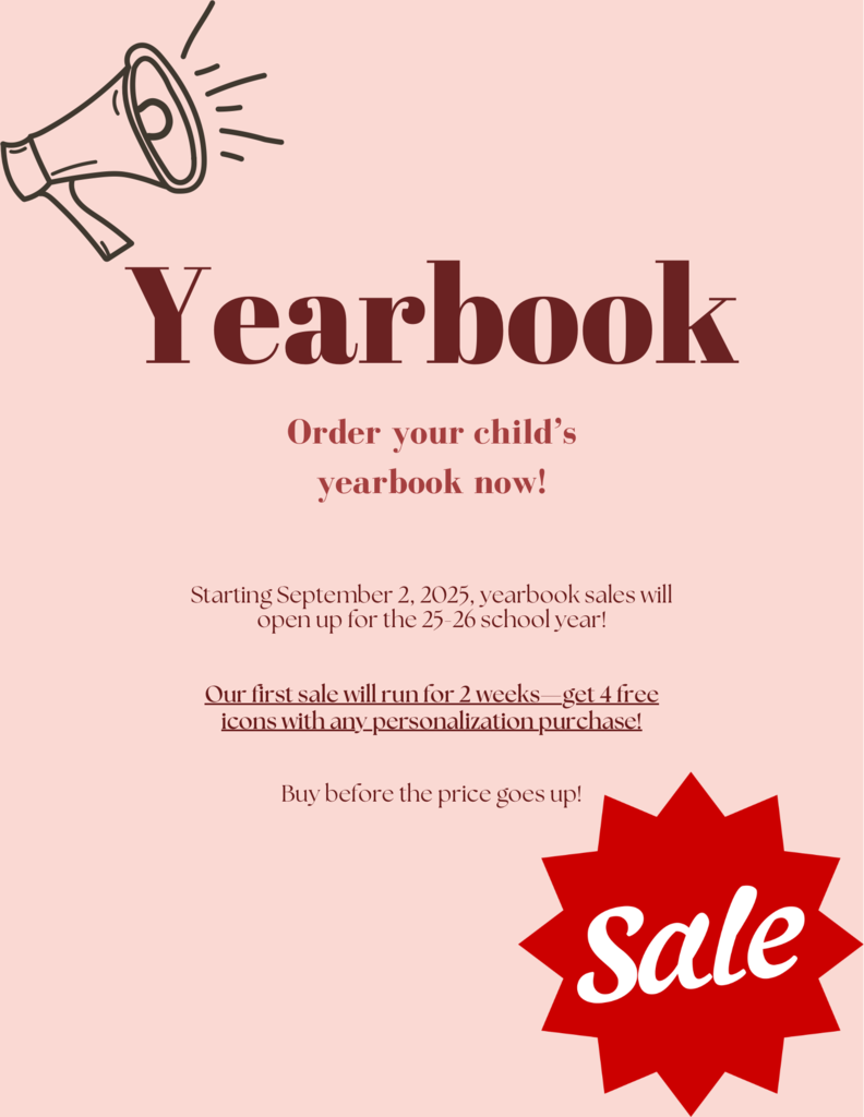 Start planning your yearbook purchase now!