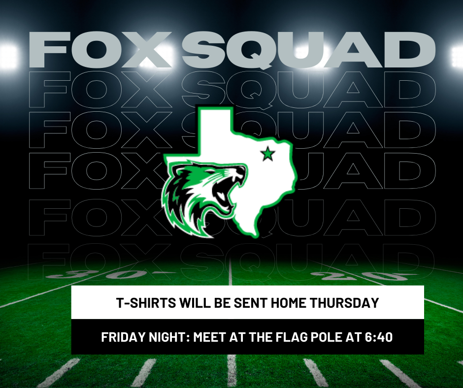 Fox Squad information  for Friday, September 5