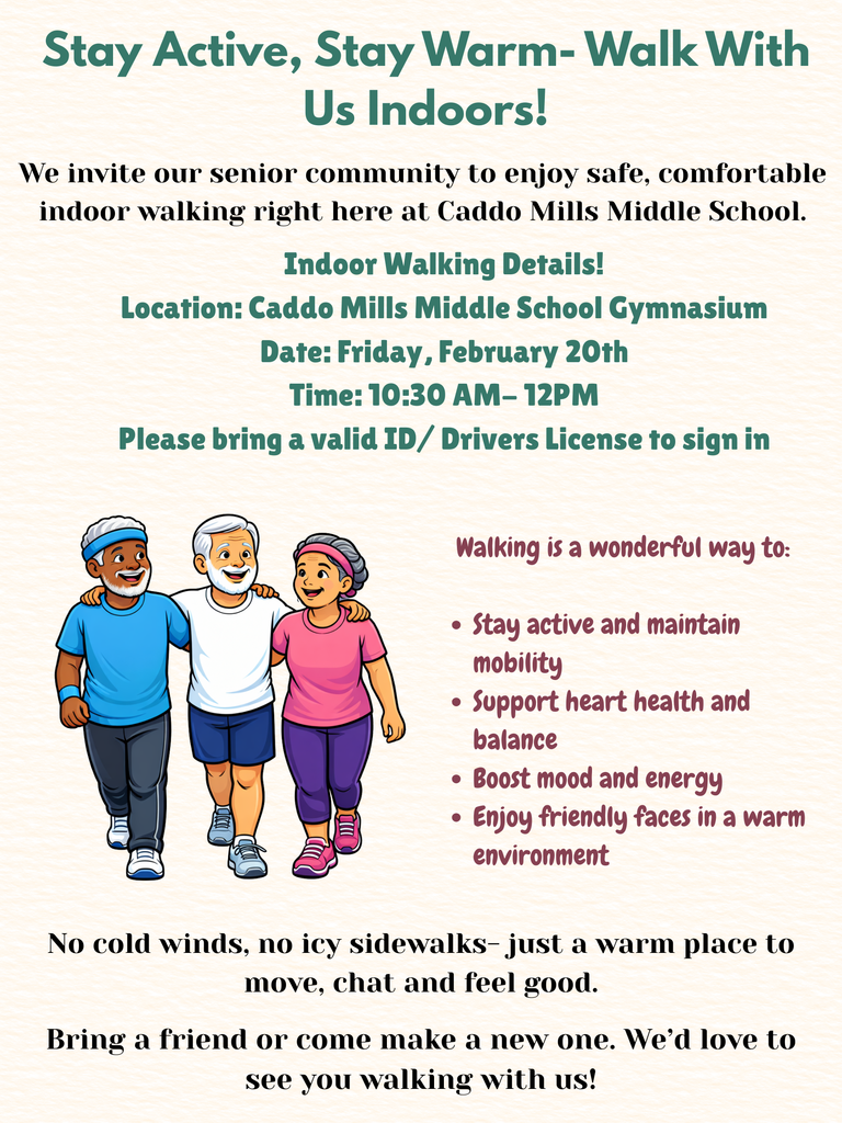 Senior Citizen walking day at the Middle School