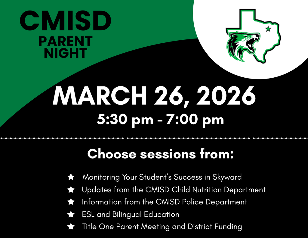 CMISD Parent Night at the High School on March 26.