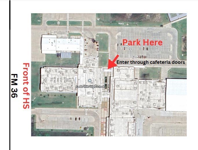 Map of where to park
