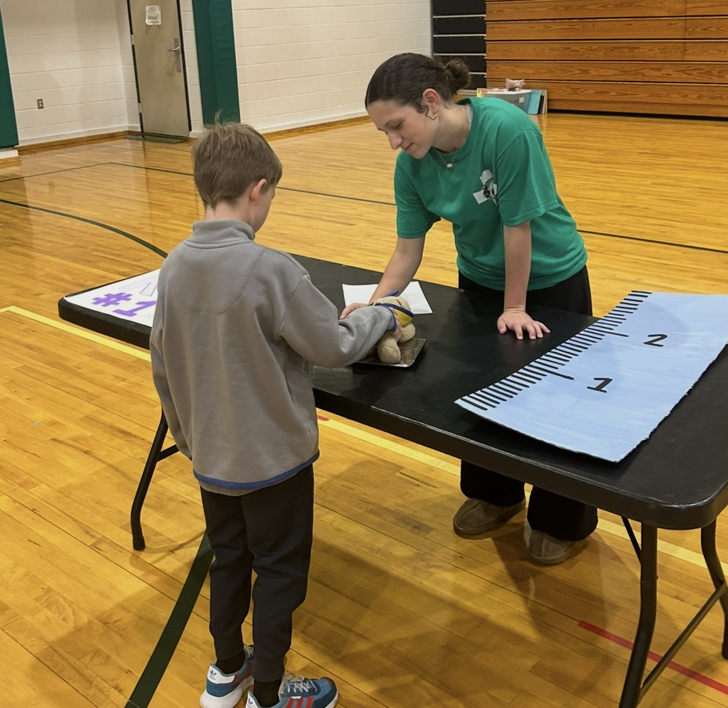 HOSA students hosting a Teddy Bear Clinic