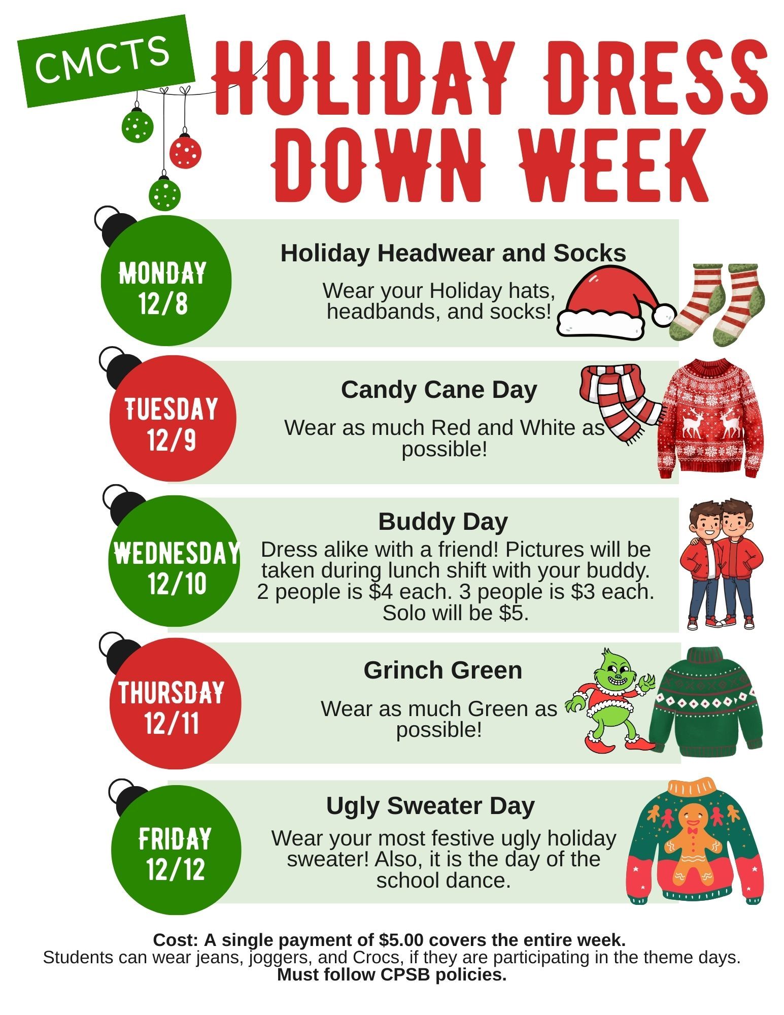CMCTS Holiday Dress Down Week | Caddo Middle Career & Technology CMCTS Holiday Dress Down Week | Caddo Middle Career & Technology