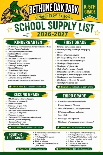 School Supply List