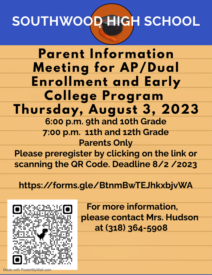 AP/DE Parent Meeting Southwood High